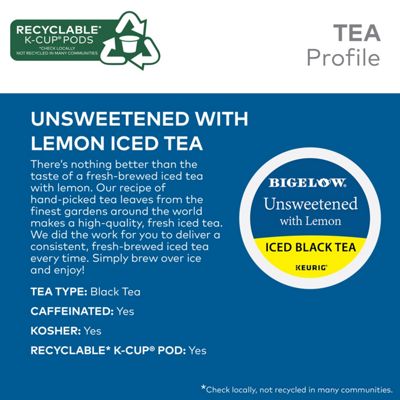Black Tea with Lemon Unsweetened Iced Tea - 6